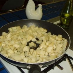 Креветки с брокколи и картофелем