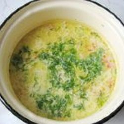 Суп с красной чечевицей и плавленым сыром