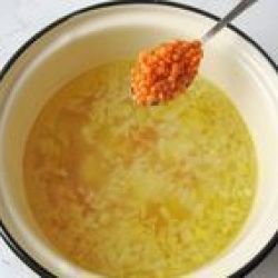 Суп с красной чечевицей и плавленым сыром