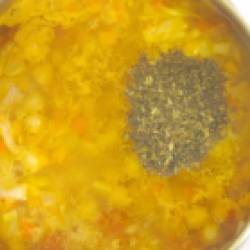 Капустный суп с нутом и рисом