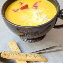 Тыквенный крем-суп с беконом