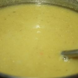 Суп-пюре из порея с чечевицей 