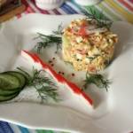 Салат с крабовыми палочками и рисом Басмати
